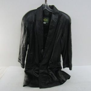 Avinti Soft Black Leather Jacket Size Medium